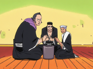 Chōjirō, Marechiyo, and Iba are insulted by being called boring.