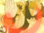 Ganju uses Seppa as he falls with Ichigo.