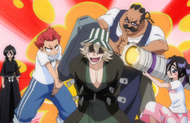 Jinta and co. attack Urahara.