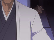 Aizen leaves Hinamori sleeping in his room.