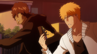 Ichigo tries to call Orihime as he and Sado rush to aid her.