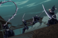 Ichigo and Rukia versus Reigai of Renji and Ikkaku.