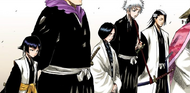 Unohana and the other captains and lieutenants attend the execution.