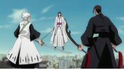 Aizen, Toshiro y Shunsui