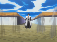 Kenpachi is left alone when the others leave.