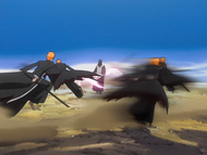 Ichigo generates afterimages with his speed.