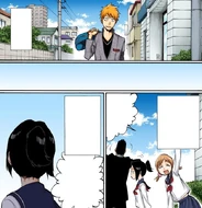 Isshin takes Karin and Yuzu to school.
