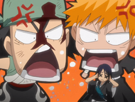 Ichigo and Ganju berate Hanatarō for speaking up.