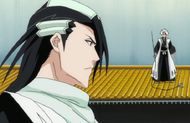 Byakuya questions the Reigai's motives.