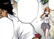 Sado asks Orihime to focus on saving people.