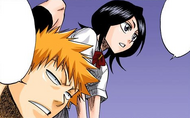 Chappy explains Rukia's status within the Gotei 13 to Ichigo.