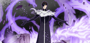 Sousuke Aizen casts Goryūtenmetsu in Bleach: Brave Souls.