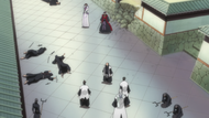 Ginrei arrives on the scene before Kōga's apparent treachery.