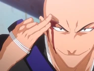 Ikkaku używa maści, by zatamować krwawienie