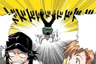 Karin and Yuzu flee their father when he uses Isshin Handstand Dash.