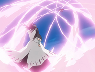 Byakuya uses his hands to direct his Bankai to catch Ichigo.