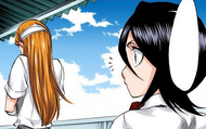 Orihime thanks Rukia for her help.