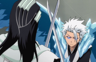 Byakuya vs. Reigai-Hitsugaya.