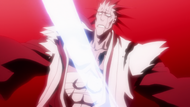 Nnoitra slashes Kenpachi.