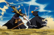 Ichigo battles Yushima.