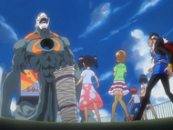 The Karakura Superheroes are confronted by a large Hollow.