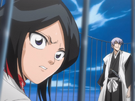 Gin leads Rukia to realize that Renji Abarai is alive.