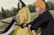 Ichigo tries to fight Inaba.