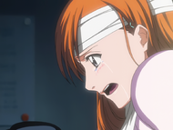 Orihime reveals her feelings to Rangiku Matsumoto.