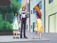 Orihime notices the bruise on her leg.