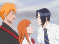 Ichigo berates Uryū for not telling them about the loss of his Quincy powers.