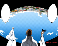 Tōsen, Aizen, and Gin on the cover of Chapter 314.