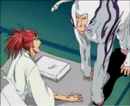 Renji awakes from his nightmare of Zabimaru dying.