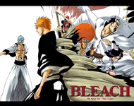 Ichigo, Grimmjow, Aaroniero, and the Privaron Espada on the cover of Chapter 278.