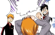 Tatsuki berates Orihime for endangering herself.