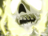 Kenpachi's Reiatsu takes the form of a skull.