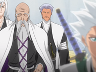 Yamamoto tells Hitsugaya that the bombing is an act of war.