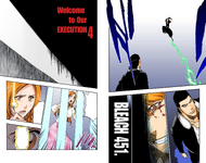 Ginjō, Ichigo, and Orihime on the cover of Chapter 451.