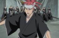 Renji rebuffs Ichigo's attempts to get through to him.