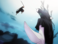 Ichigo attacks a Menos Grande.