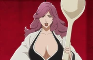 Hikifune reveals that she has suddenly slimmed down and explains that her food is preparing Ichigo and Renji for training on a Soul King scale.