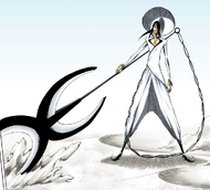 Nnoitra appears before Ichigo Kurosaki after the latter defeats Grimmjow Jaegerjaquez.