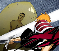 Ichigo unwillingly slashes the Soul King because of his Quincy blood.