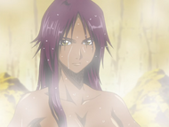 Yoruichi in the hot spring.