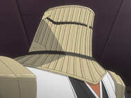 Komamura with his helmet on.