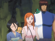 Sado, Orihime, and Rukia agree to help Uryū.