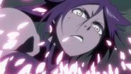 Yoruichi surrounded by Byakuya's Shikai