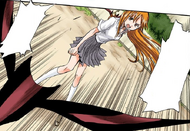 Orihime uses Koten Zanshun for the first time.