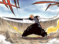 Ichigo prepares to activate Bankai.