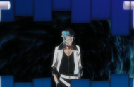 Grimmjow emerges from a Garganta in the Soul King Palace.