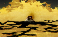 Shunsui activates his , , as a last resort.